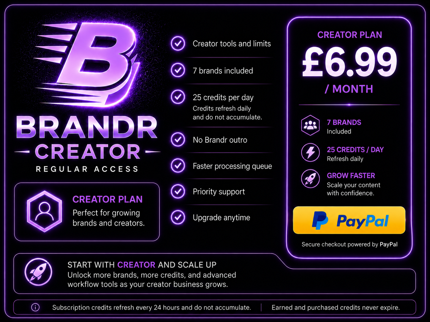 Brandr Creator — £6.99/month