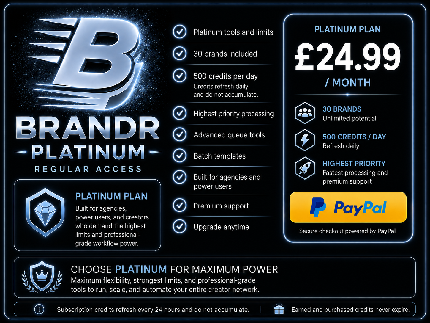 Brandr Platinum — £24.99/month