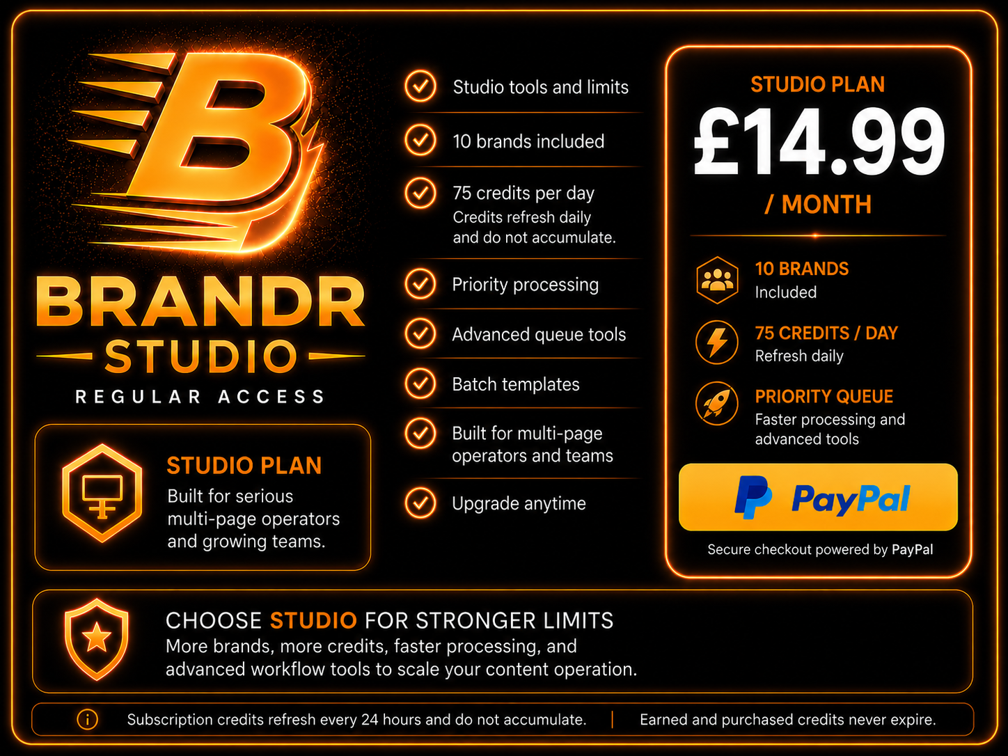 Brandr Studio — £14.99/month